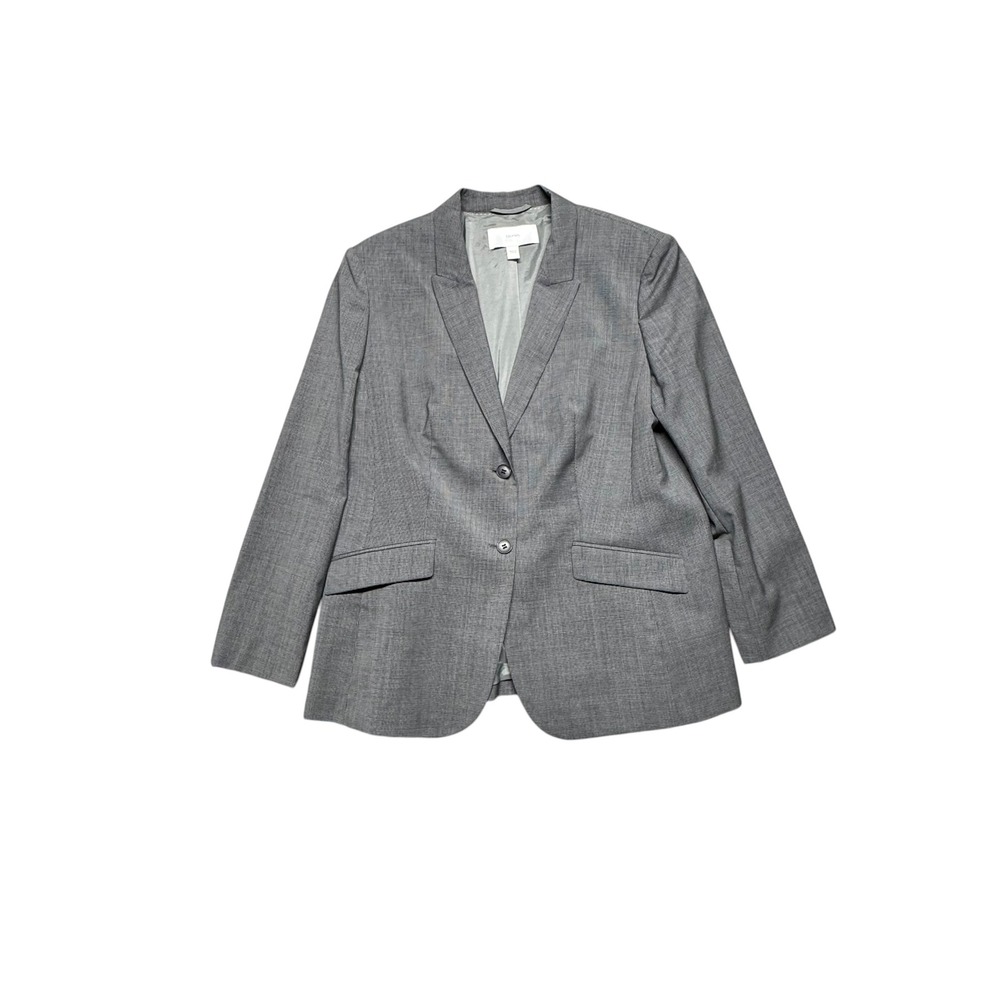 Hugo Boss JULEA1 Virgin Wool Blend Blazer Womens Sz 12 Gray Tailored  Career